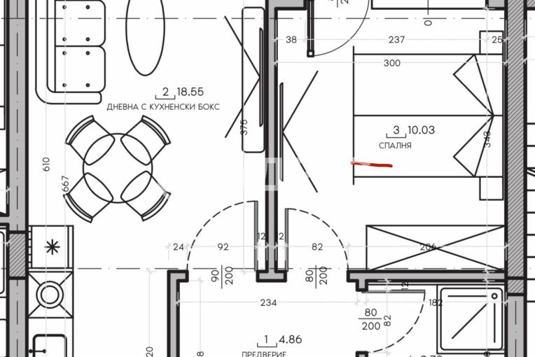 Двустаен апартамент, София, Малинова Долина, 660349, Снимка 1
