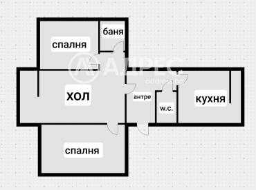 Тристаен апартамент, София, Стрелбище, 635353, Снимка 1