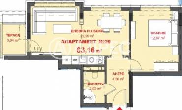 Двустаен апартамент, Бургас, Хоризонт, 653354, Снимка 1