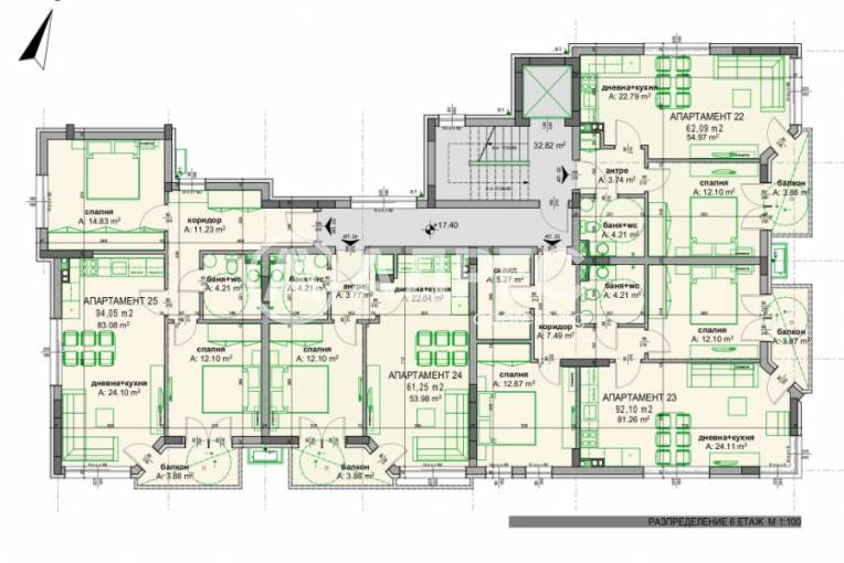 Тристаен апартамент, Бургас, Меден рудник - зона В, 571355, Снимка 8