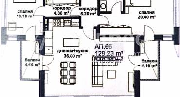 Тристаен апартамент, Бургас, Славейков, 593355, Снимка 1