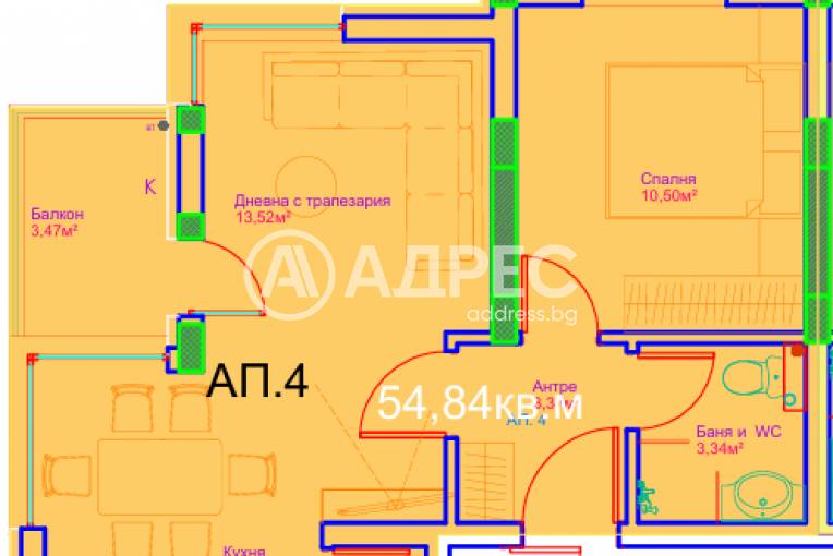Двустаен апартамент, Монтана, Малка Кутловица, 702355, Снимка 4