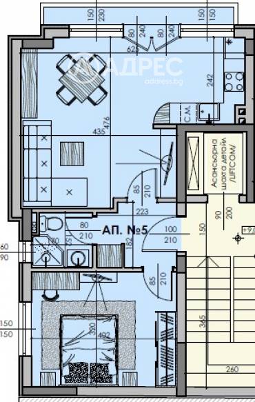 Двустаен апартамент, Шумен, Болницата, 684359, Снимка 1