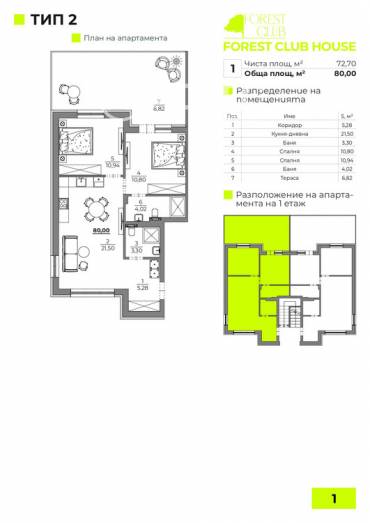 Тристаен апартамент, Варна, к.к. Чайка, 671360, Снимка 1