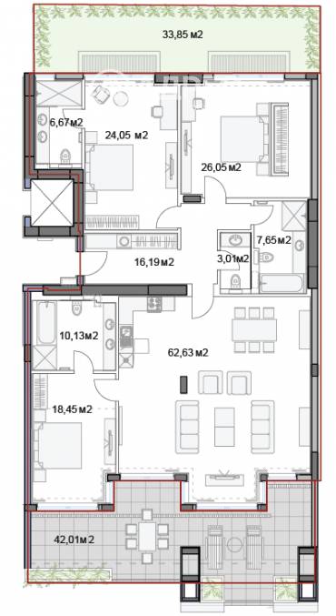 Многостаен апартамент, Варна, к.к. Слънчев ден, 541361, Снимка 1