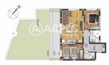 Тристаен апартамент, Пловдив, Западен, 666361, Снимка 1