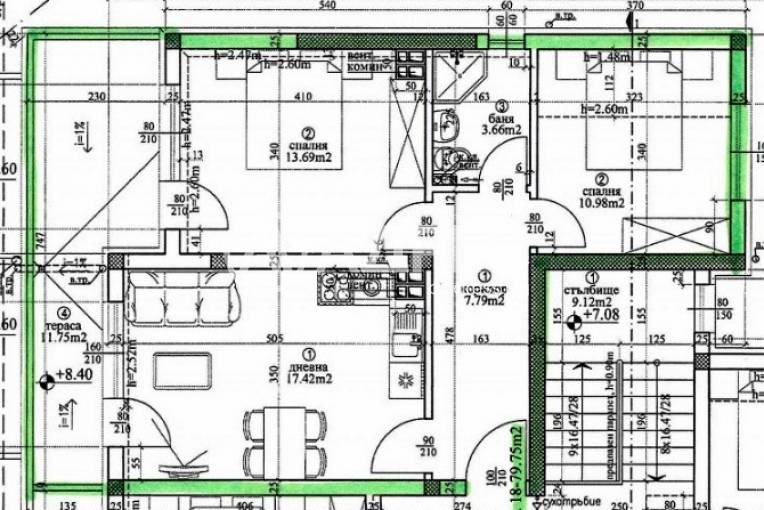 Тристаен апартамент, Варна, Виница, 634363, Снимка 5