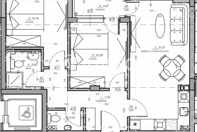 Тристаен апартамент, София, Малинова Долина, 660363, Снимка 1