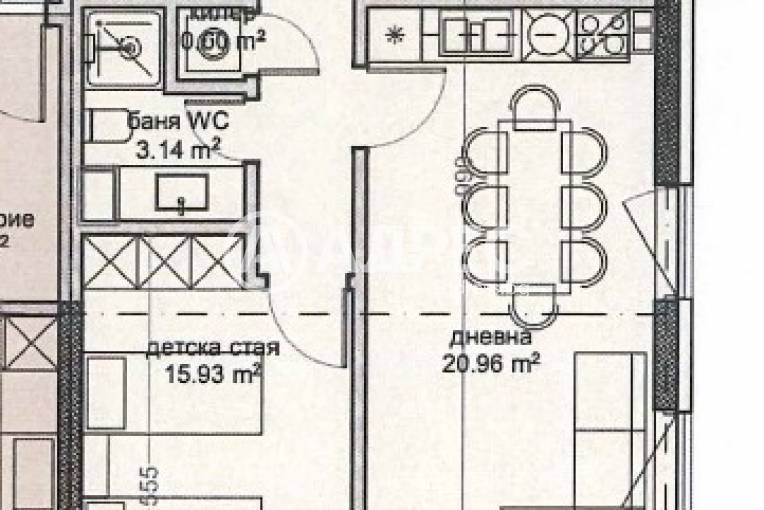 Тристаен апартамент, Варна, Владислав Варненчик, 683365, Снимка 2