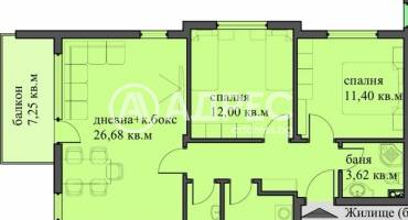 Тристаен апартамент, Варна, м-ст Пчелина, 657366, Снимка 6