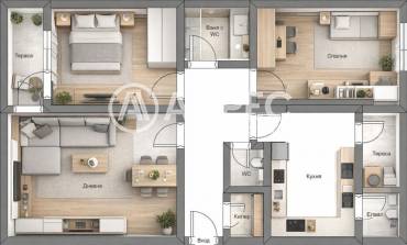 Тристаен апартамент, София, Люлин 3, 677367, Снимка 1