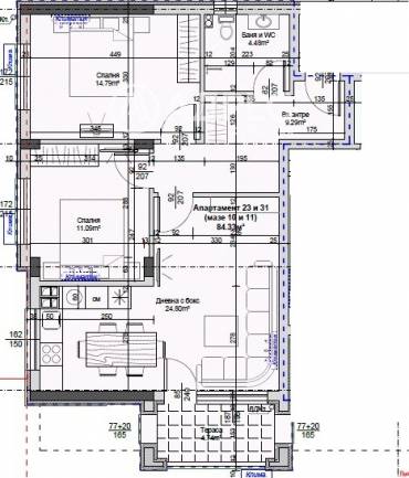 Тристаен апартамент, Стара Загора, Железник- запад, 685367, Снимка 1