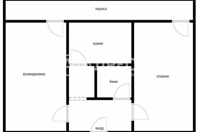 Двустаен апартамент, Бургас, Славейков, 629369, Снимка 1