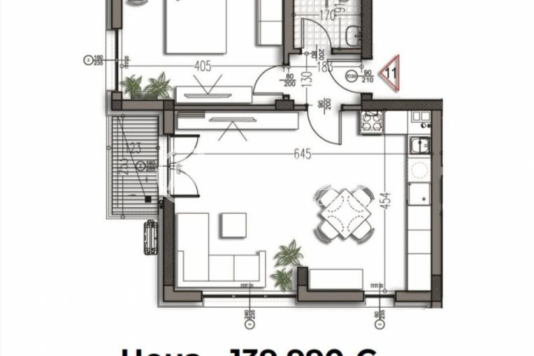 Двустаен апартамент, Варна, Изгрев, 670369, Снимка 2