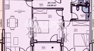 Тристаен апартамент, София, Младост 2, 677369, Снимка 1