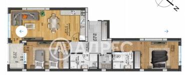 Тристаен апартамент, Пловдив, Западен, 666370, Снимка 1