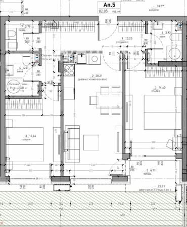 Тристаен апартамент, София, Малинова Долина, 684370, Снимка 1