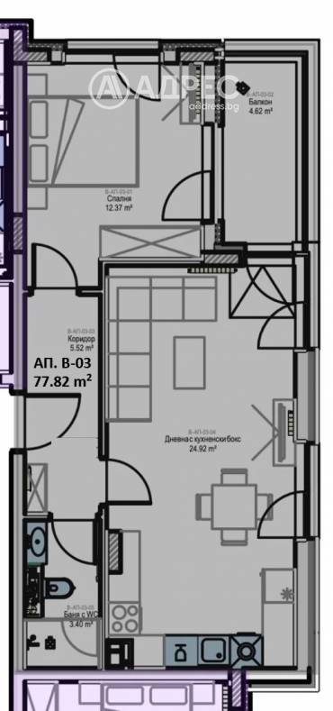Двустаен апартамент, София, Младост 2, 677372, Снимка 1