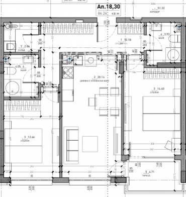 Тристаен апартамент, София, Малинова Долина, 684373, Снимка 1