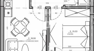 Двустаен апартамент, София, Малинова Долина, 660376