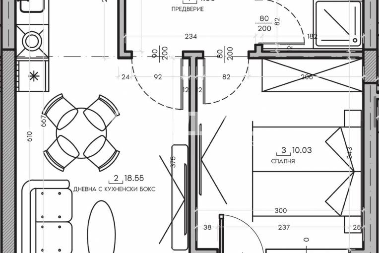 Двустаен апартамент, София, Малинова Долина, 660376, Снимка 1