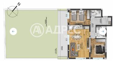 Тристаен апартамент, Пловдив, Западен, 666377, Снимка 1