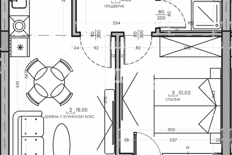 Двустаен апартамент, София, Малинова Долина, 660378, Снимка 1