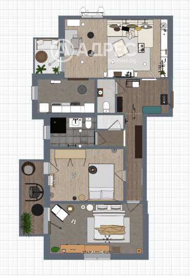 Тристаен апартамент, София, Надежда 1, 675380, Снимка 2