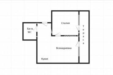 Двустаен апартамент, Бургас, Мадика, 694384, Снимка 1