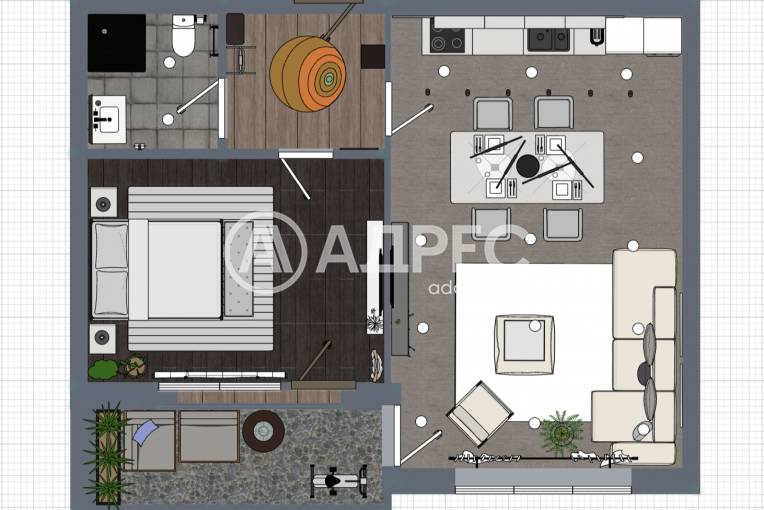 Двустаен апартамент, София, Надежда 1, 678385, Снимка 1