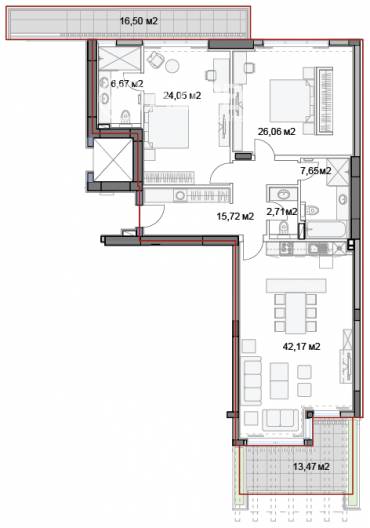 Тристаен апартамент, Варна, к.к. Слънчев ден, 541390, Снимка 1