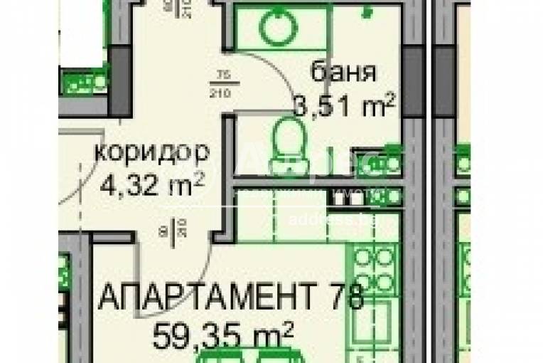 Двустаен апартамент, Бургас, Славейков, 567392, Снимка 1