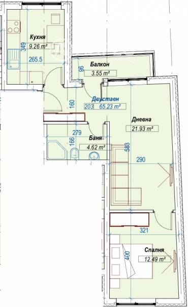 Двустаен апартамент, София, Банишора, 665393, Снимка 1