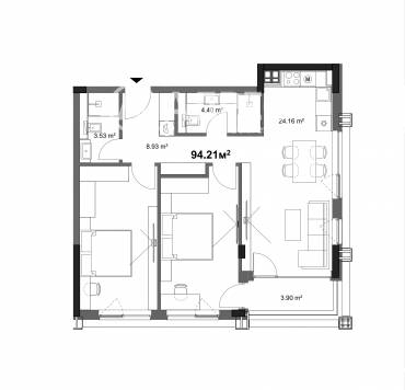 Тристаен апартамент, София, Овча купел 1, 656395, Снимка 1