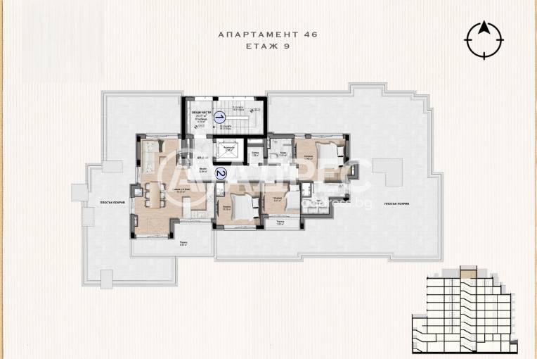 Многостаен апартамент, София, Център, 570397, Снимка 3