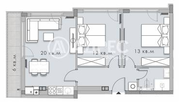 Тристаен апартамент, София, Кръстова вада, 595401, Снимка 1