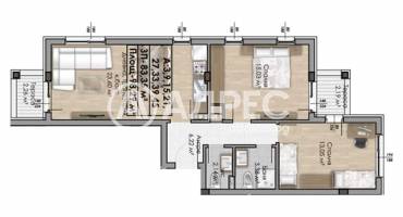 Тристаен апартамент, София, Овча купел, 660401, Снимка 3