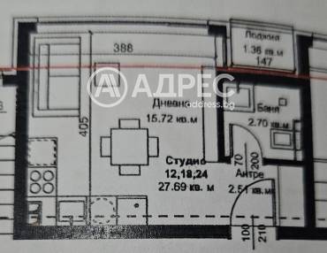 Едностаен апартамент, Варна, Център, 676401, Снимка 2
