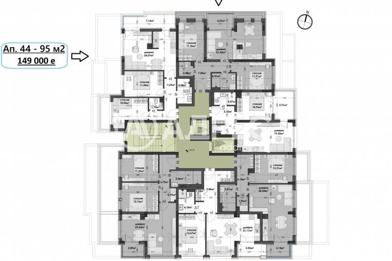 Тристаен апартамент, Варна, Изгрев, 688401, Снимка 3