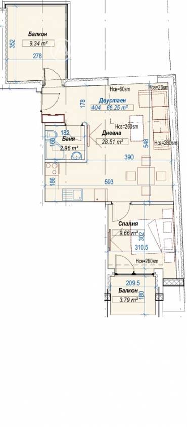 Двустаен апартамент, София, Банишора, 665402, Снимка 1