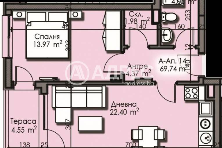 Двустаен апартамент, Бургас, Изгрев, 632403, Снимка 2