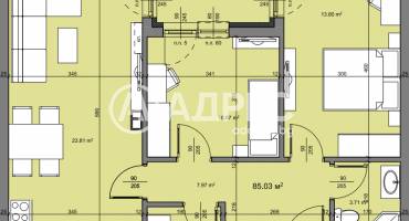 Тристаен апартамент, Бургас, Долно Езерово, 673404, Снимка 1