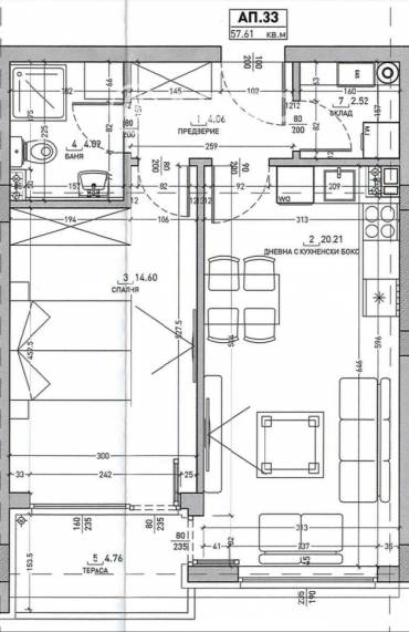 Двустаен апартамент, София, Малинова Долина, 672405, Снимка 1