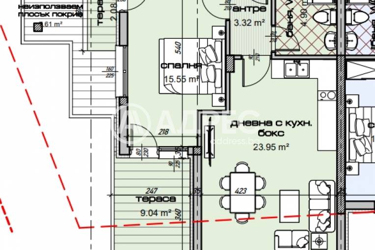 Двустаен апартамент, Варна, Изгрев, 618406, Снимка 1