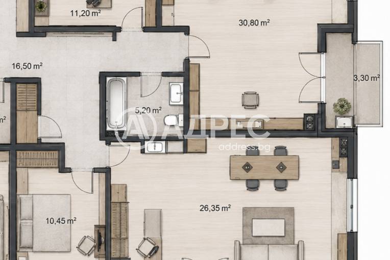 Многостаен апартамент, Варна, Център, 703409, Снимка 3