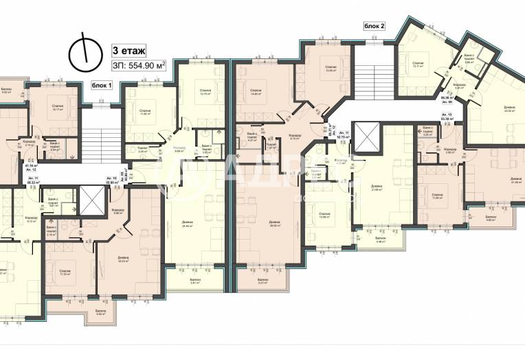 Тристаен апартамент, Варна, Аспарухово, 682411, Снимка 1