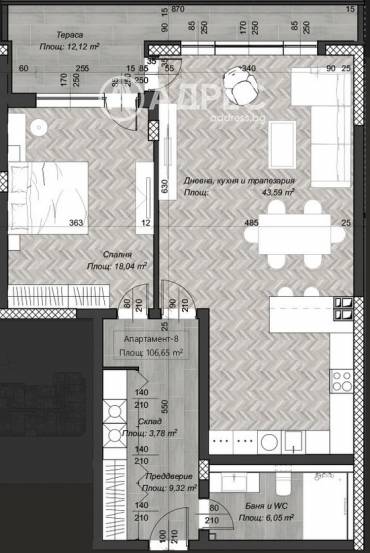 Двустаен апартамент, София, Център, 670412, Снимка 1