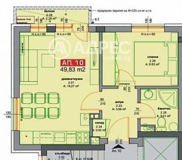 Двустаен апартамент, Бургас, Меден рудник - зона Г, 701413, Снимка 1