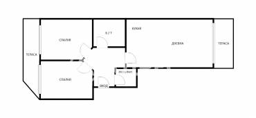 Тристаен апартамент, Варна, м-ст Евксиноград, 653415, Снимка 1