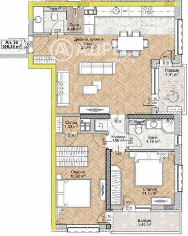 Тристаен апартамент, София, Люлин 8, 675416, Снимка 1